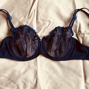 Simone Perele Delice Sheer Demi Bra in navy- 32F